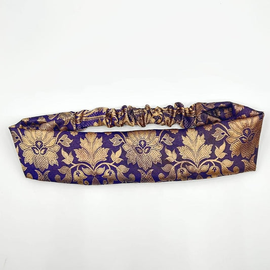 Bandeau en soie brodé "Heidi"