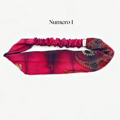 Bandeau en soie brodée "Cilou"