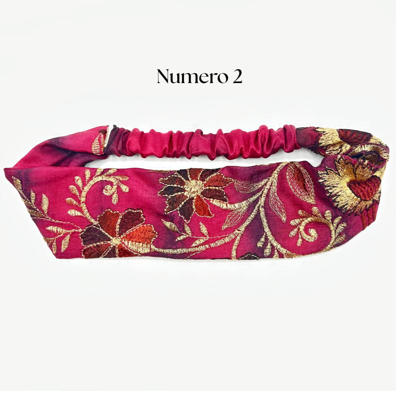 Bandeau en soie brodée "Cilou"