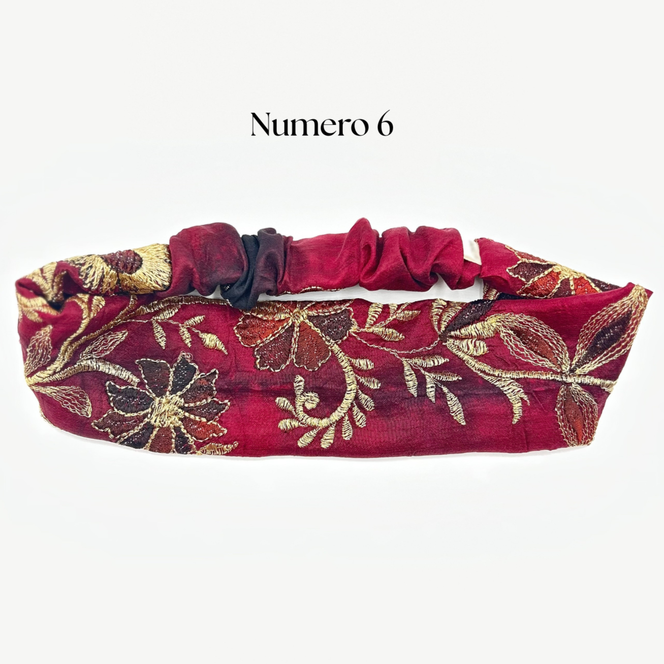 Bandeau en soie brodée "Cilou"