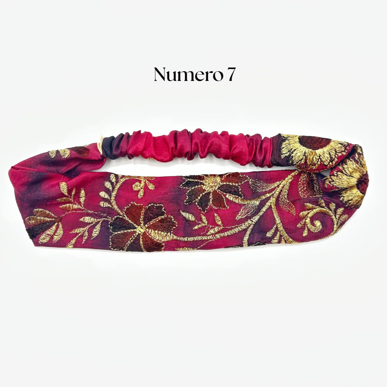 Bandeau en soie brodée "Cilou"