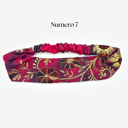 Bandeau en soie brodée "Cilou"
