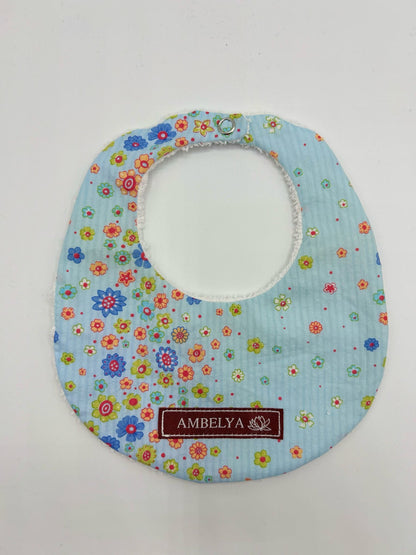photo d'un bavoir bleu clair Ambelya pour enfant 